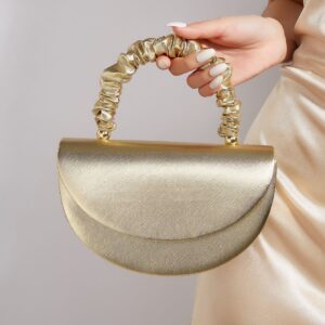 Simple Golden Color Ladies Purse